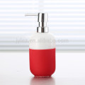 ceramic lotion dispenser with plastic pump and silicone band